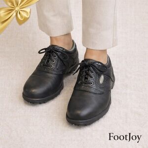 Footjoy Women’s Golf Shoes Laces Spikes Black 57804 Size 10